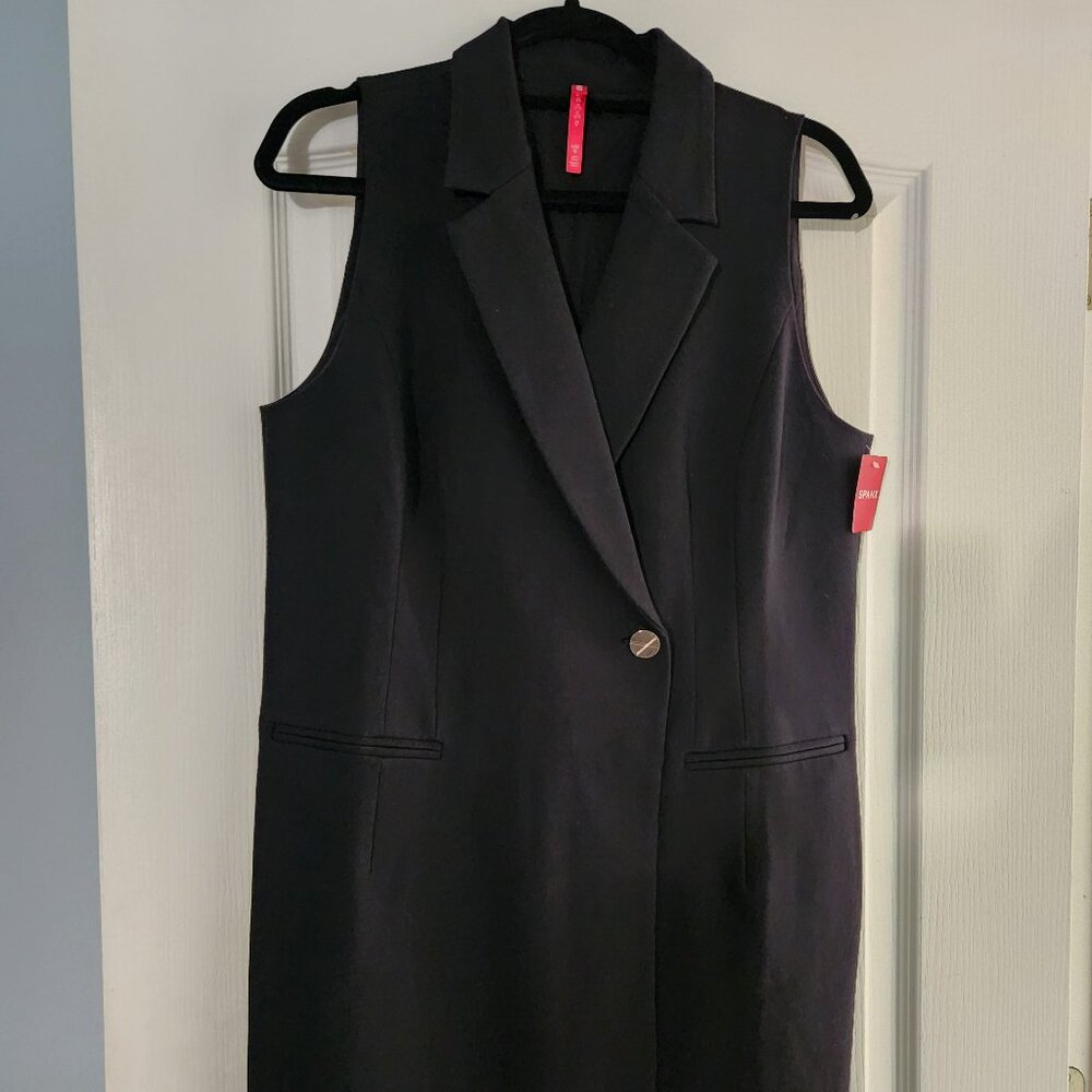 NWT Spanx The Perfect Vest Dress in Classic Black Size Large Classic Career New